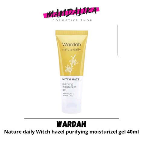 Jual Wardah Nature Daily Witch Hazel Purifying Moisturizer Gel 40ml