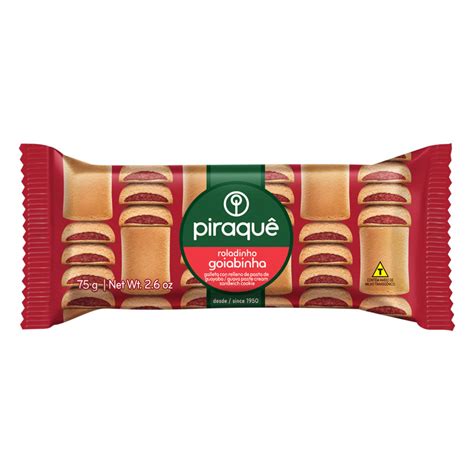 Biscoito Piraquê Roladinho Goiabinha 75g Prezunic