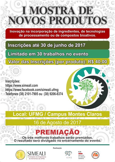 Inscri Es Para O Ii Simeali Ufmg Engenharia De Alimentos