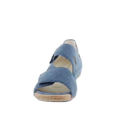 Waldl Ufer Heliett Sandale Nubukleder Denim Blau Weite H Schuh