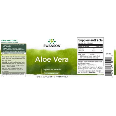 Alavij Ekstraktas Aloe Vera Swanson Mcg Kapsuli Modelis