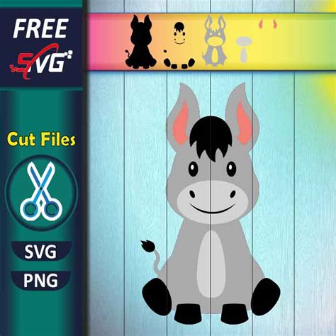 Donkey SVG free, baby donkey SVG, Farm Animals SVG | Free SVG FIles