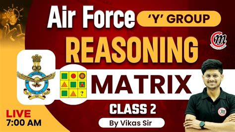 Air Force Reasoning Classes Matrix Class Air Force Y Group