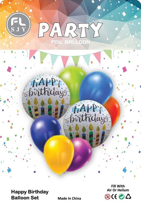 Air Anniversary Birthday Party Foil Balloon Packaging Type Packet