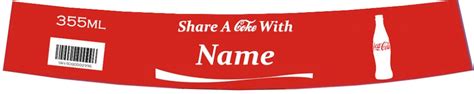 4 X Personalised Coca Cola Bottle Labels to Fit Party Favour Christmas ...