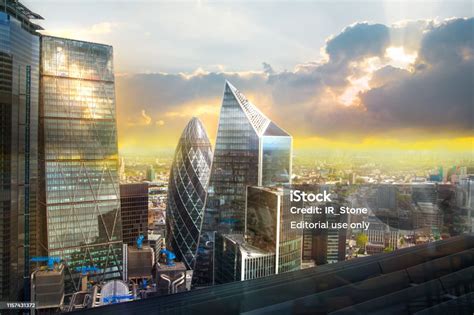 City Of London Office Buildings Famous Londons Skyscrapers View With ...