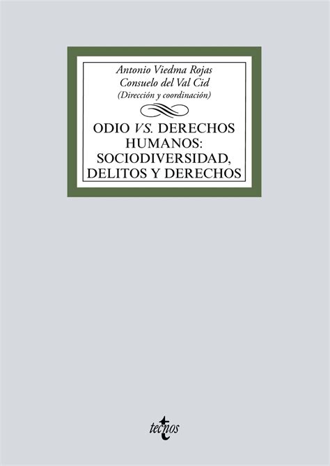 Odio Vs Derechos Humanos Sociodiversidad Delitos Y Derechos Tecnos Editorial