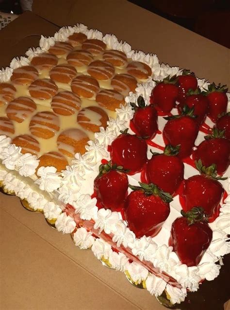 Half Strawberry Shortcake Half Banana Pudding Cake Recipe Strawberryshortcake Food Drinks