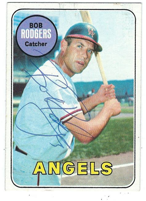 Autographed Bob Rodgers Topps Card Main Line Autographs