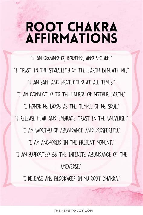 111 Affirmations For Root Chakra To Feel Grounded And Safe