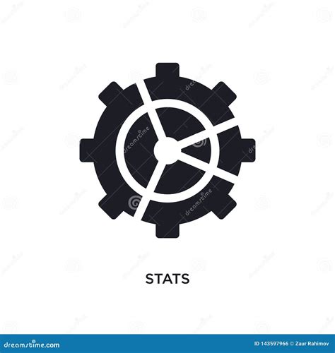 Black Stats Isolated Vector Icon Simple Element Illustration From