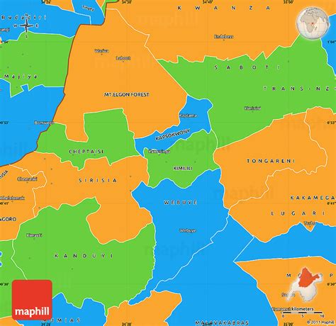 Political Simple Map of BUNGOMA