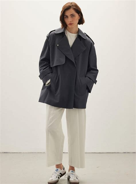 Navy Blue - Trench Coat