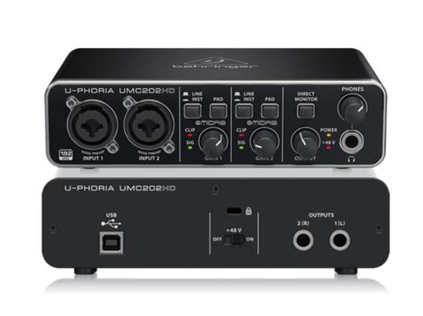 Behringer U Phoria UMC202HD 2x2 USB Audio Interface 24 Bit 192kHz UMC