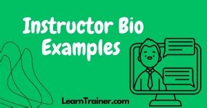 Boost Your Credibility with an Expert Instructor Bio - LearnTrainer.com