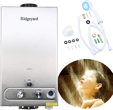 Ridgeyard Gpm Water Heater L Digital Display Lpg Propane Gas