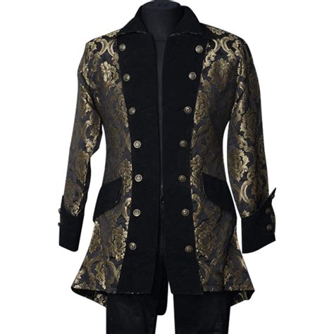 Gothic Gold Brocade Pirate Jacket Dr 1230 By Medieval Collectibles