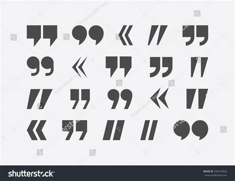 Quote Marks Vector Abstract Icon Set Stock Vector Royalty Free