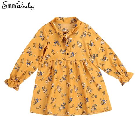 Toddler Kid Baby Girl Clothes Long Sleeve Princess Girls Dress Floral