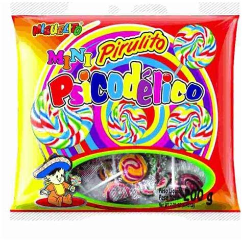 Pirulito Mini Psicodelico Colorido Pacote 50 Unidades 200g Alegra