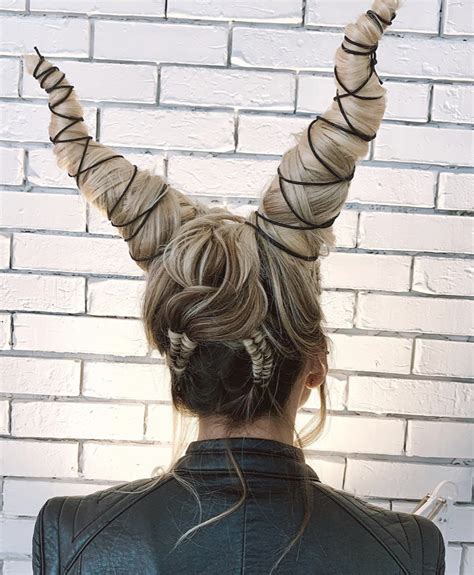 Pin By Valerie Hebert On Halloween Halloween Hair Hair Horn