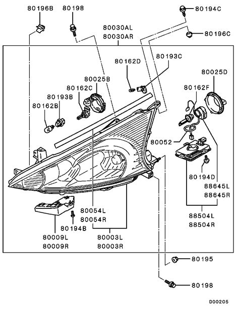 Mr Headlamp Assy Lh Mitsubishi Yoshiparts