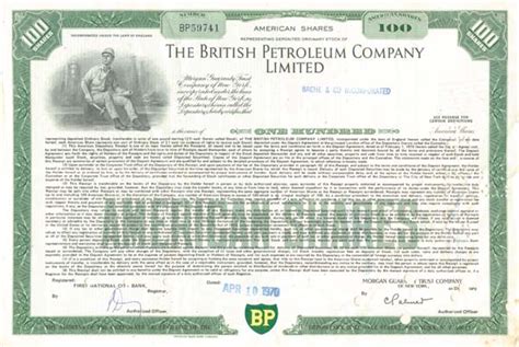 G. H. LaBarre Galleries, Inc. Collectible Stocks & Bonds: Collectible British Petroleum Company ...