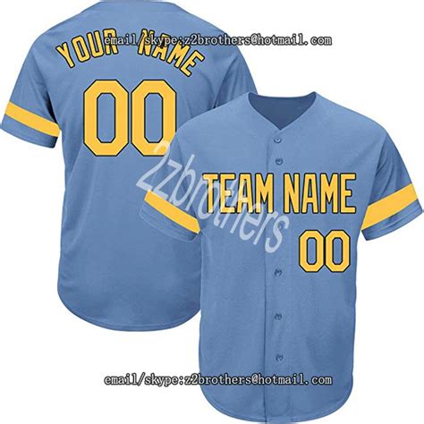 Light Blue Custom Baseball Jersey For Men Women Youth Practice Embroidered Team Name Number