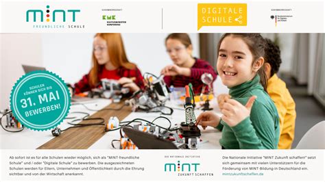 Jetzt Als Mint Freundliche Schule Und Oder Digitale Schule Bewerben