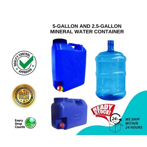 Slim Round Water Bottle Container Gallon Gallon Tv