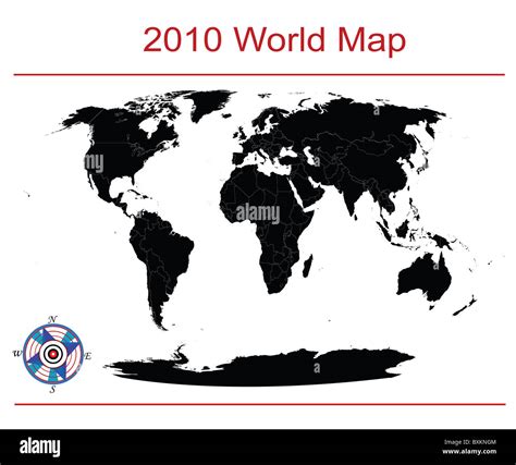 Editable world map Stock Photo - Alamy