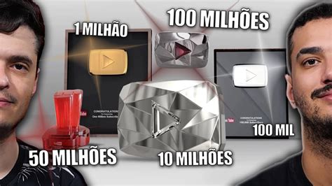 Conheça TODAS AS PLACAS DO YOUTUBE De 100 mil a 100 MILHÕES YouTube