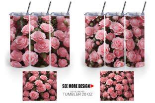 Tumbler Wrap Rose Flower Graphic By Artnoy Creative Fabrica