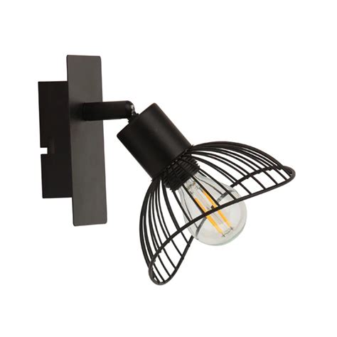 Wire Cage Wall Sconce Industrial Metal Wall Light Fixture For Headboard Bedroom Garage Porch