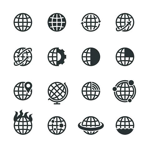 Globe With Arrow Silhouette Illustrations Royalty Free Vector Graphics