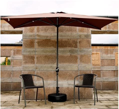 Amazon Jemmco Patio Half Umbrellas Against A Wall Rectangular