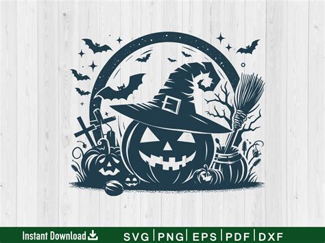 Halloween Pumpkin Svg Vector Silhouette Graphic by shikharay410 ...