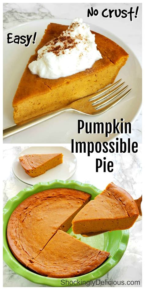 Pumpkin Impossible Pie Crustless Pumpkin Pie Shockingly Delicious