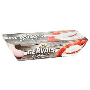 Gervais Le Yaourt Sur Lit De Fraise 2x115g Houra Fr