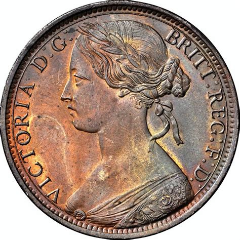 NGC MS 65 BN Victoria 1837 1901 Penny 1863 S 3954