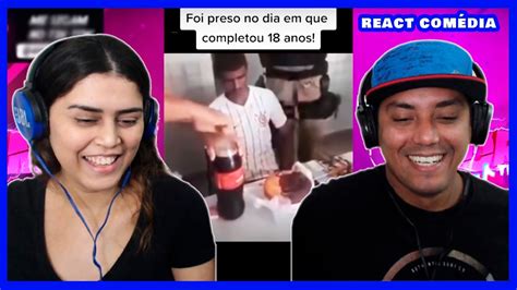 React Os Melhores Tik Tok De ComÉdia Tente NÃo Rir 47