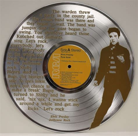 Elvis Presley Platinum Laser Etched LTD Edition LP Record Wall Art ...