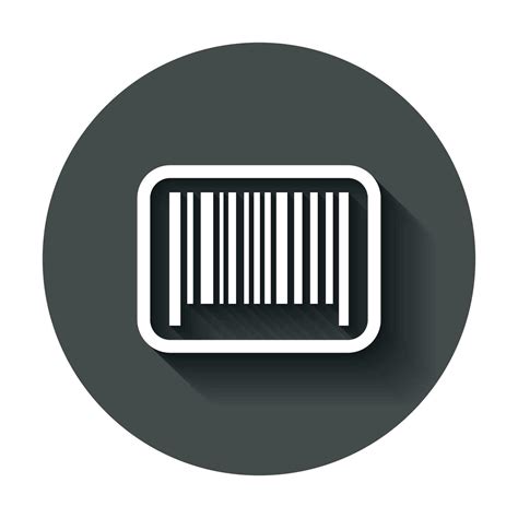 Barcode Product Distribution Icon Vector Illustration With Long Shadow