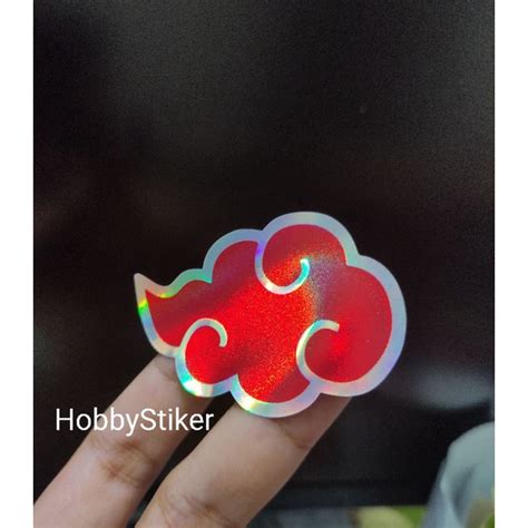 Jual Stiker Anime Premium Hologram Akatsuki Logo Naruto Shopee