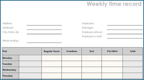 Free Fillable Timesheet Template Pdf