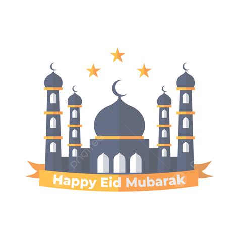 Eid Mubarak Mosque Vector Hd Png Images Happy Eid Mubarak With Mosque