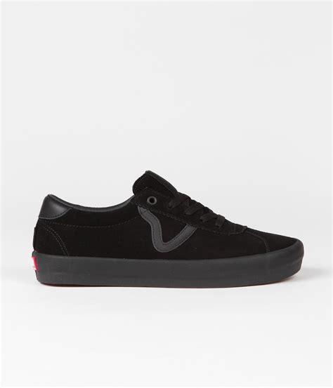 Vans Skate Sport Shoes Black Black Flatspot