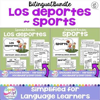 Los Deportes Sports Readers Printable Boom Cards With Audio Bilingual