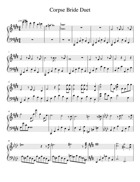 Corpse Bride Victor S Solo Sheet Music For Piano Download Free In Pdf Or Midi