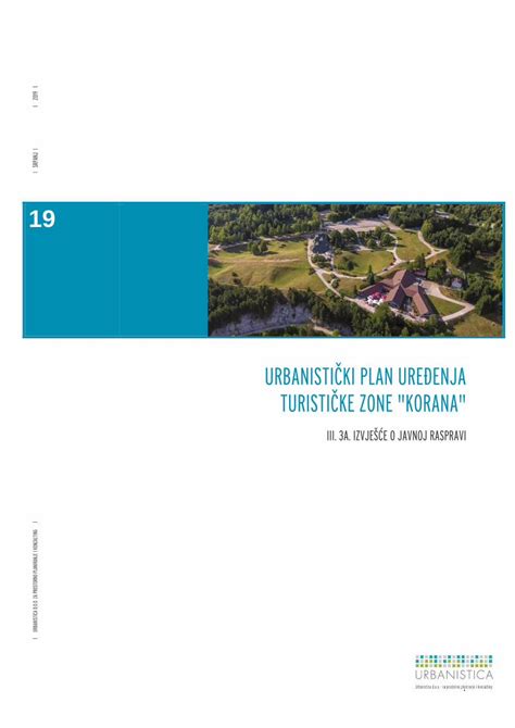 Pdf Urbanisti Ki Plan Ure Enja Turisti Ke Zone Korana Vode Bez